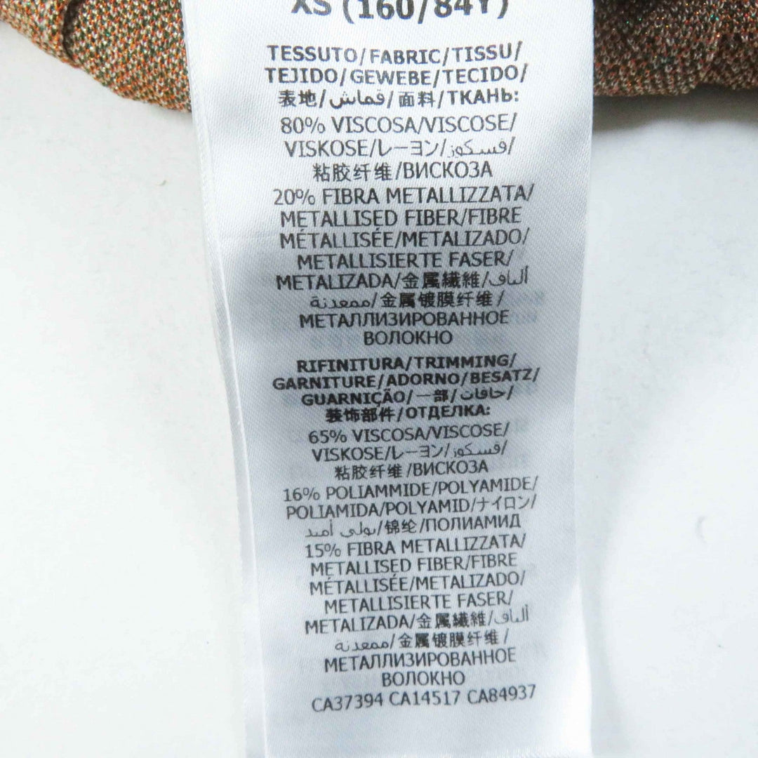 GUCCI one piece 632923 Outer: 80% rayon, Outer: 20% metal fiber, Part: 65% rayon, Part: 16% nylon, Part: 15% metal fiber Multi VISCOSE RAME DRESS Women XS Used Authentic