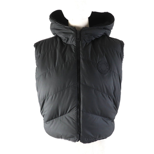 HERMES Vest 4H1233DF Main: Lamb leather, Lining: 100% polyester, Filling: 90% down, Filling: 10% feather black Women 38 Used Authentic