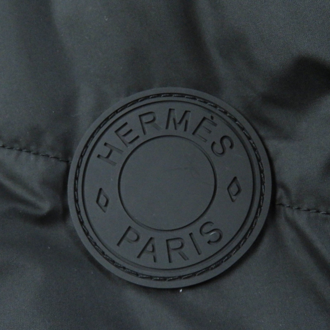 HERMES Vest 4H1233DF Main: Lamb leather, Lining: 100% polyester, Filling: 90% down, Filling: 10% feather black Women 38 Used Authentic