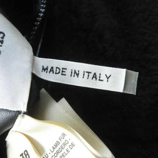 HERMES Vest 4H1233DF Main: Lamb leather, Lining: 100% polyester, Filling: 90% down, Filling: 10% feather black Women 38 Used Authentic