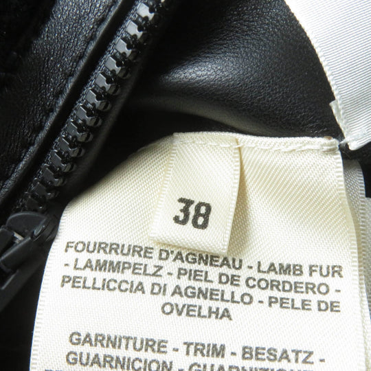 HERMES Vest 4H1233DF Main: Lamb leather, Lining: 100% polyester, Filling: 90% down, Filling: 10% feather black Women 38 Used Authentic