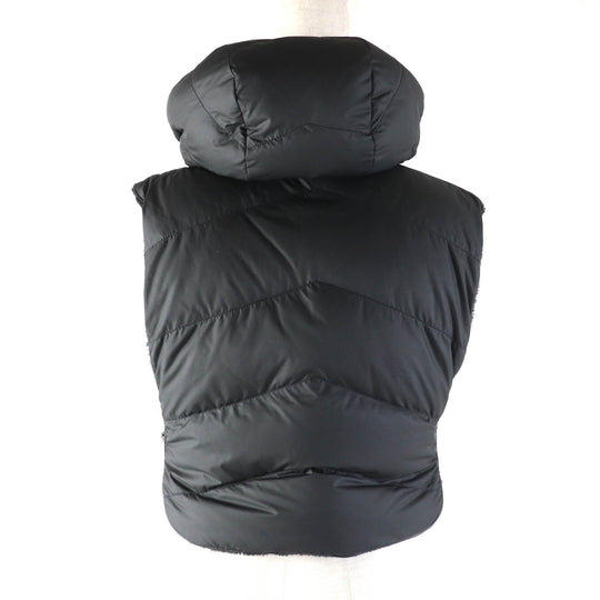 HERMES Vest 4H1233DF Main: Lamb leather, Lining: 100% polyester, Filling: 90% down, Filling: 10% feather black Women 38 Used Authentic