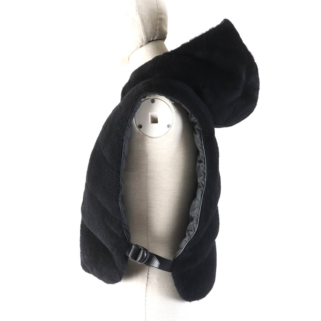 HERMES Vest 4H1233DF Main: Lamb leather, Lining: 100% polyester, Filling: 90% down, Filling: 10% feather black Women 38 Used Authentic