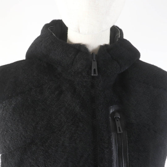 HERMES Vest 4H1233DF Main: Lamb leather, Lining: 100% polyester, Filling: 90% down, Filling: 10% feather black Women 38 Used Authentic