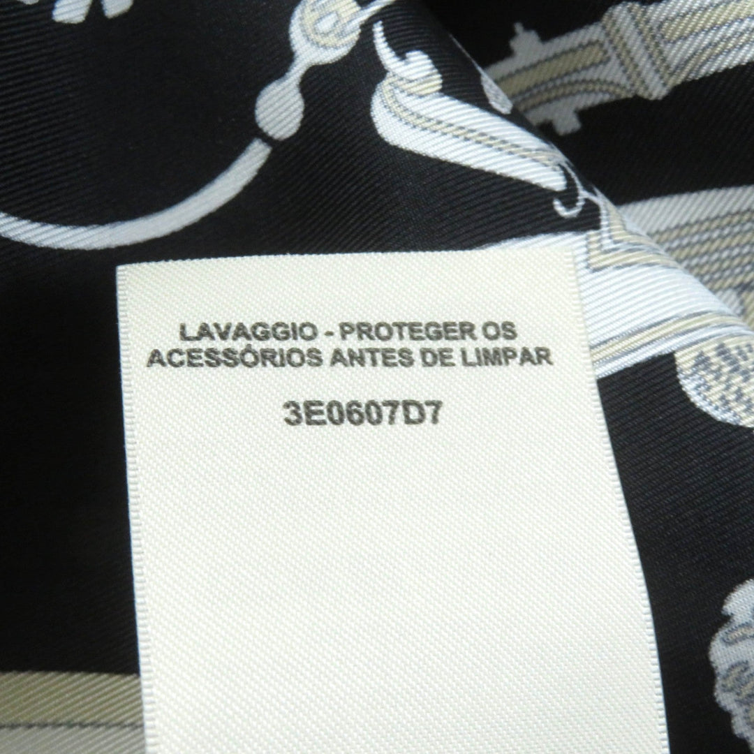 HERMES Long sleeve shirt 3E0607D7 Main: 100% silk Beige black EX LIBRIS Women 40 Used Authentic