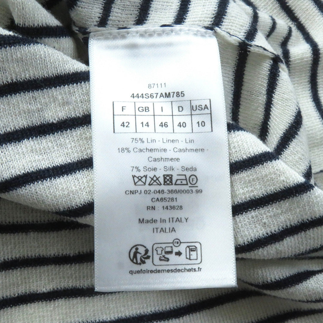 Christian Dior tops 444S67AM785 Main: 75% linen, Main: 18% cashmere, Main: 7% silk Multi Women 46 Used Authentic