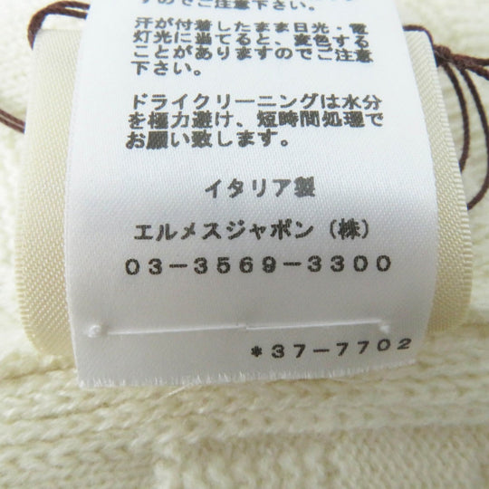 HERMES knit 3H2617D4 Main: 100% wool Ivory Women 34 Used Authentic
