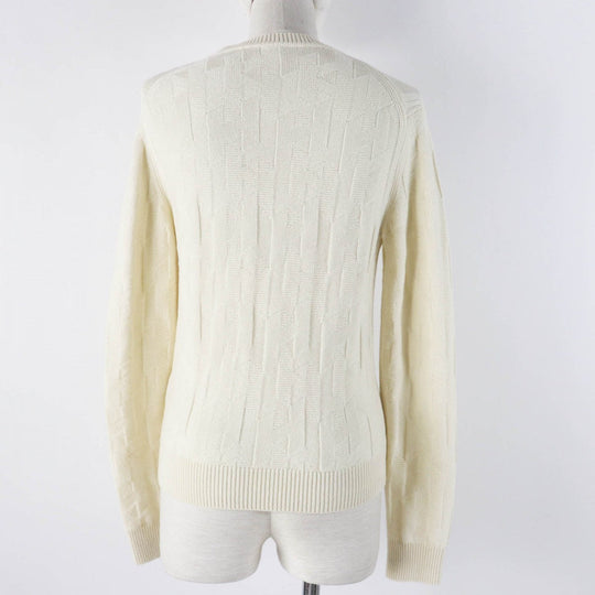 HERMES knit 3H2617D4 Main: 100% wool Ivory Women 34 Used Authentic