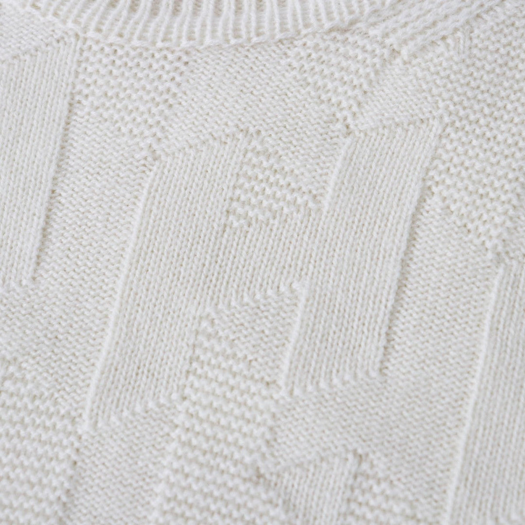 HERMES knit 3H2617D4 Main: 100% wool Ivory Women 34 Used Authentic