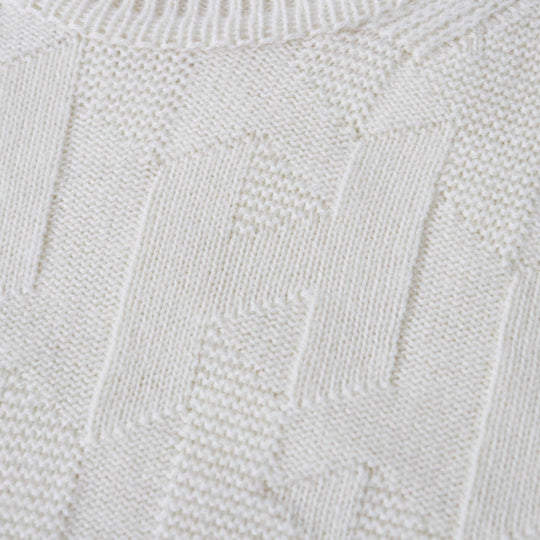 HERMES knit 3H2617D4 Main: 100% wool Ivory Women 34 Used Authentic
