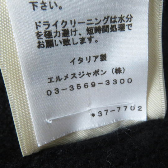 HERMES knit 3H2617D4 Main: 100% wool black Women 36 Used Authentic