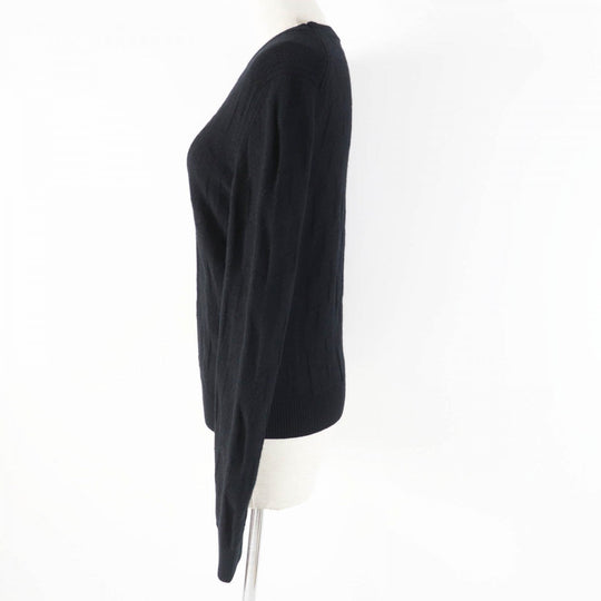 HERMES knit 3H2617D4 Main: 100% wool black Women 36 Used Authentic