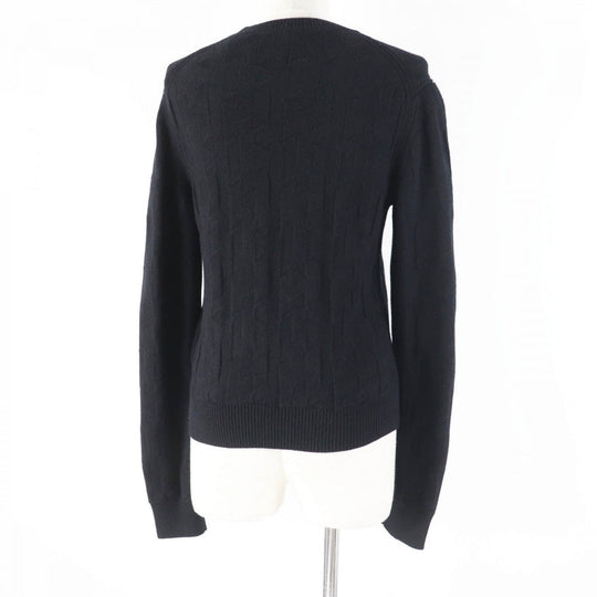 HERMES knit 3H2617D4 Main: 100% wool black Women 36 Used Authentic