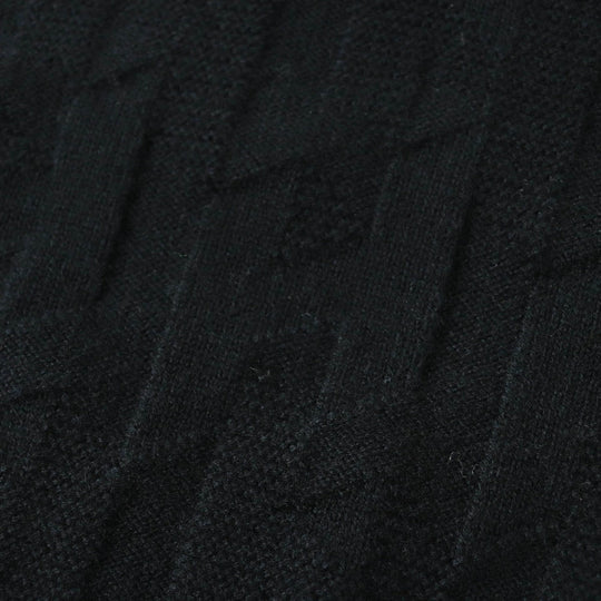 HERMES knit 3H2617D4 Main: 100% wool black Women 36 Used Authentic