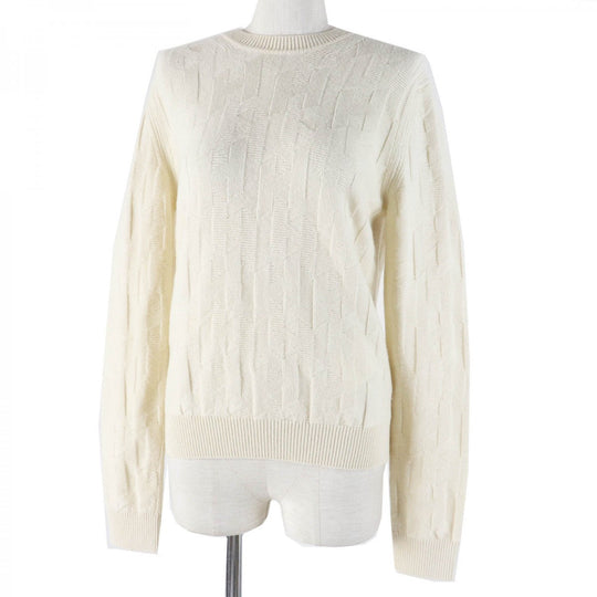 HERMES knit 3H2617D4 Main: 100% wool Ivory Women 36 Used Authentic