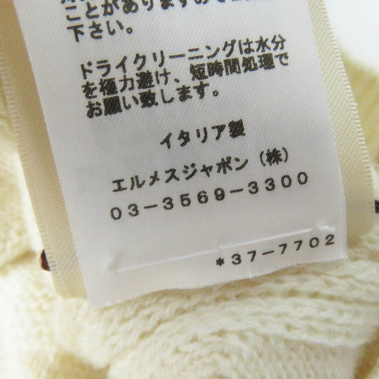 HERMES knit 3H2617D4 Main: 100% wool Ivory Women 36 Used Authentic