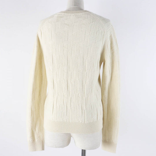 HERMES knit 3H2617D4 Main: 100% wool Ivory Women 36 Used Authentic