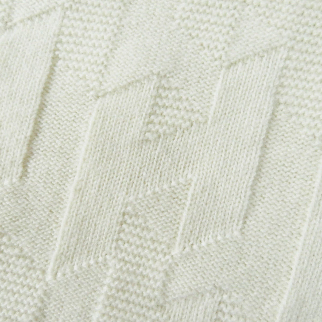 HERMES knit 3H2617D4 Main: 100% wool Ivory Women 36 Used Authentic