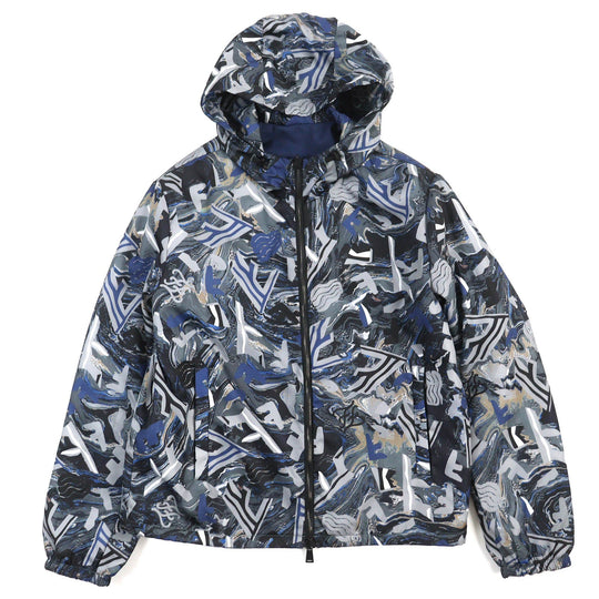 FENDI Jacket FW1088 AIXY Outer: 100% nylon, Lining: 100% wool, Filling: 100% polyester Blue Gray Black type mens 46 Used Authentic