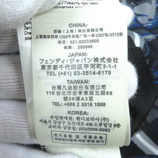 FENDI Jacket FW1088 AIXY Outer: 100% nylon, Lining: 100% wool, Filling: 100% polyester Blue Gray Black type mens 46 Used Authentic