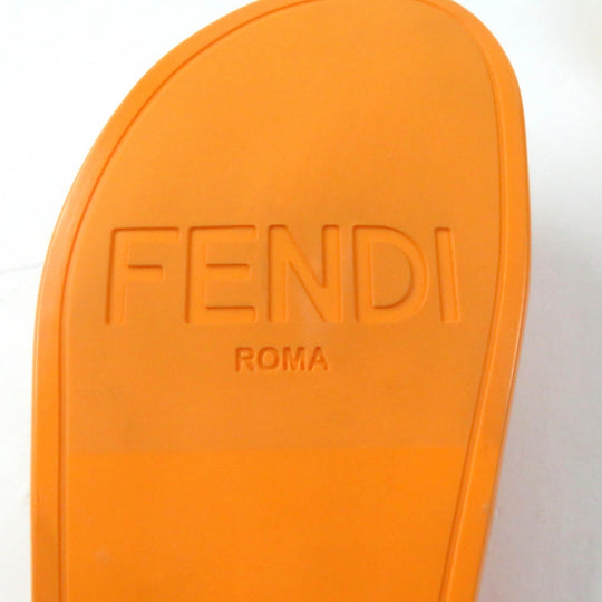 FENDI Sandals Rubber, Fabric Orange reflection Women 36 Used Authentic