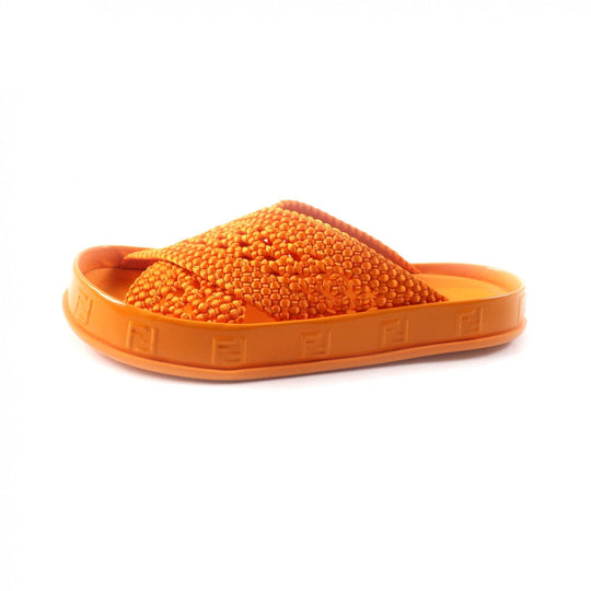 FENDI Sandals Rubber, Fabric Orange reflection Women 36 Used Authentic