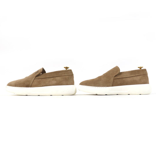 LOUIS VUITTON Slip-on 1ACFAE Main: Suede leather beige Pacific Line mens 6 Used Authentic