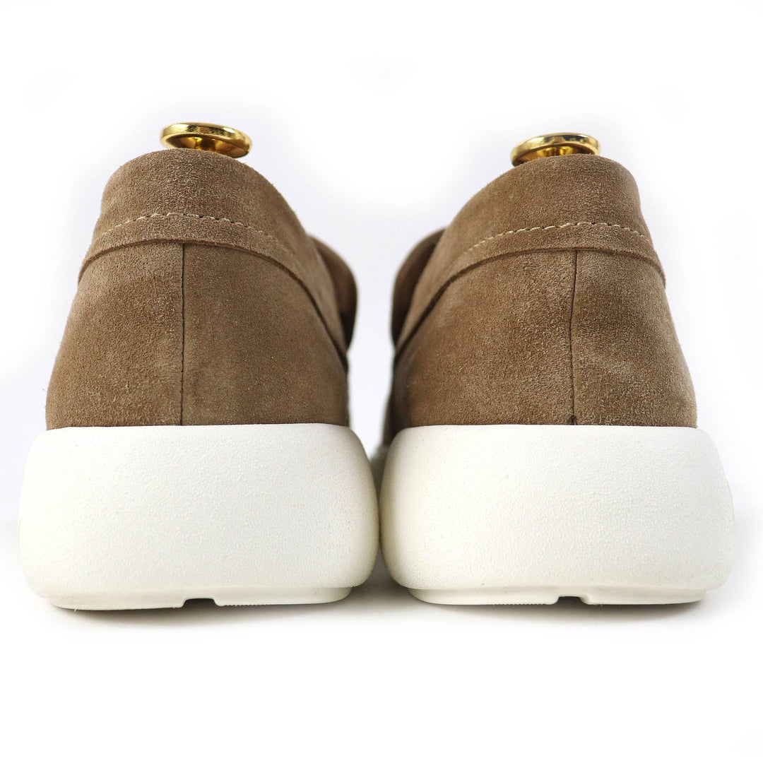 LOUIS VUITTON Slip-on 1ACFAE Main: Suede leather beige Pacific Line mens 6 Used Authentic
