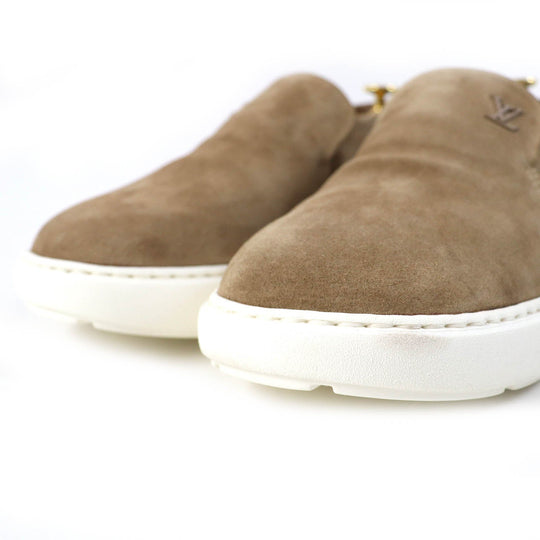 LOUIS VUITTON Slip-on 1ACFAE Main: Suede leather beige Pacific Line mens 6 Used Authentic
