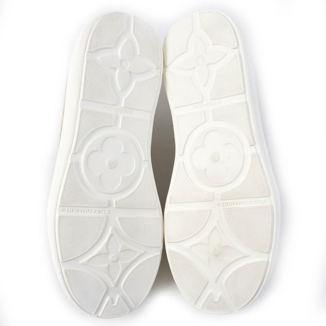 LOUIS VUITTON Slip-on 1ACFAE Main: Suede leather beige Pacific Line mens 6 Used Authentic