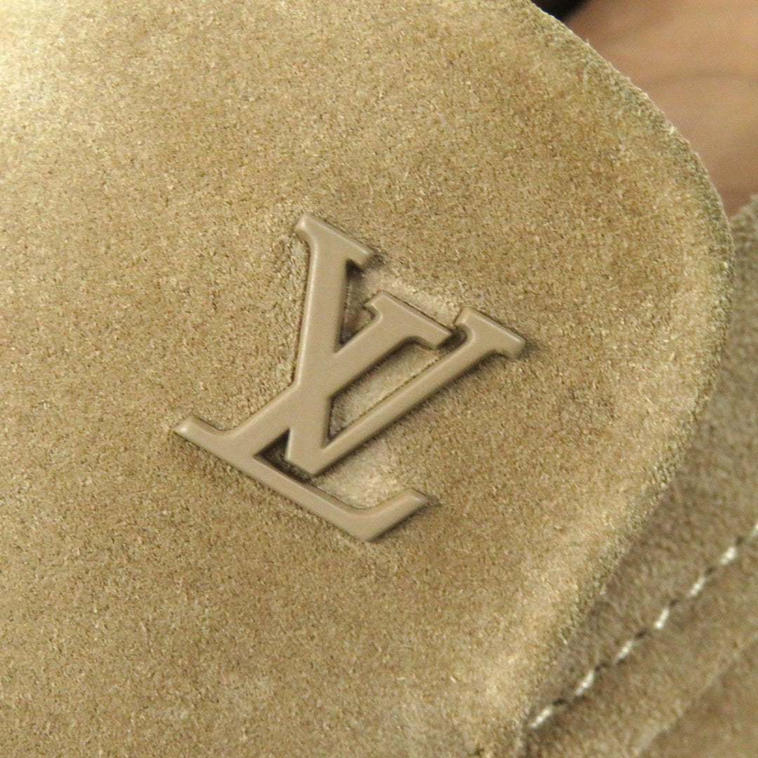 LOUIS VUITTON Slip-on 1ACFAE Main: Suede leather beige Pacific Line mens 6 Used Authentic