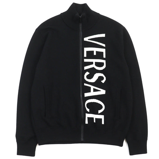 VERSACE Jacket 1002720 Main: 96% wool, 3% nylon, 1% polyurethane Black White mens 48 Used Authentic