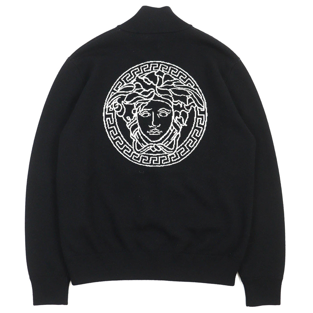 VERSACE Jacket 1002720 Main: 96% wool, 3% nylon, 1% polyurethane Black White mens 48 Used Authentic