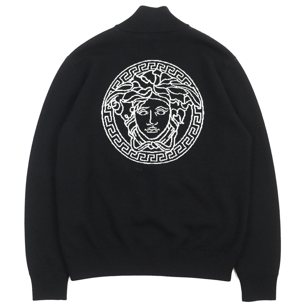 VERSACE Jacket 1002720 Main: 96% wool, 3% nylon, 1% polyurethane Black White mens 48 Used Authentic