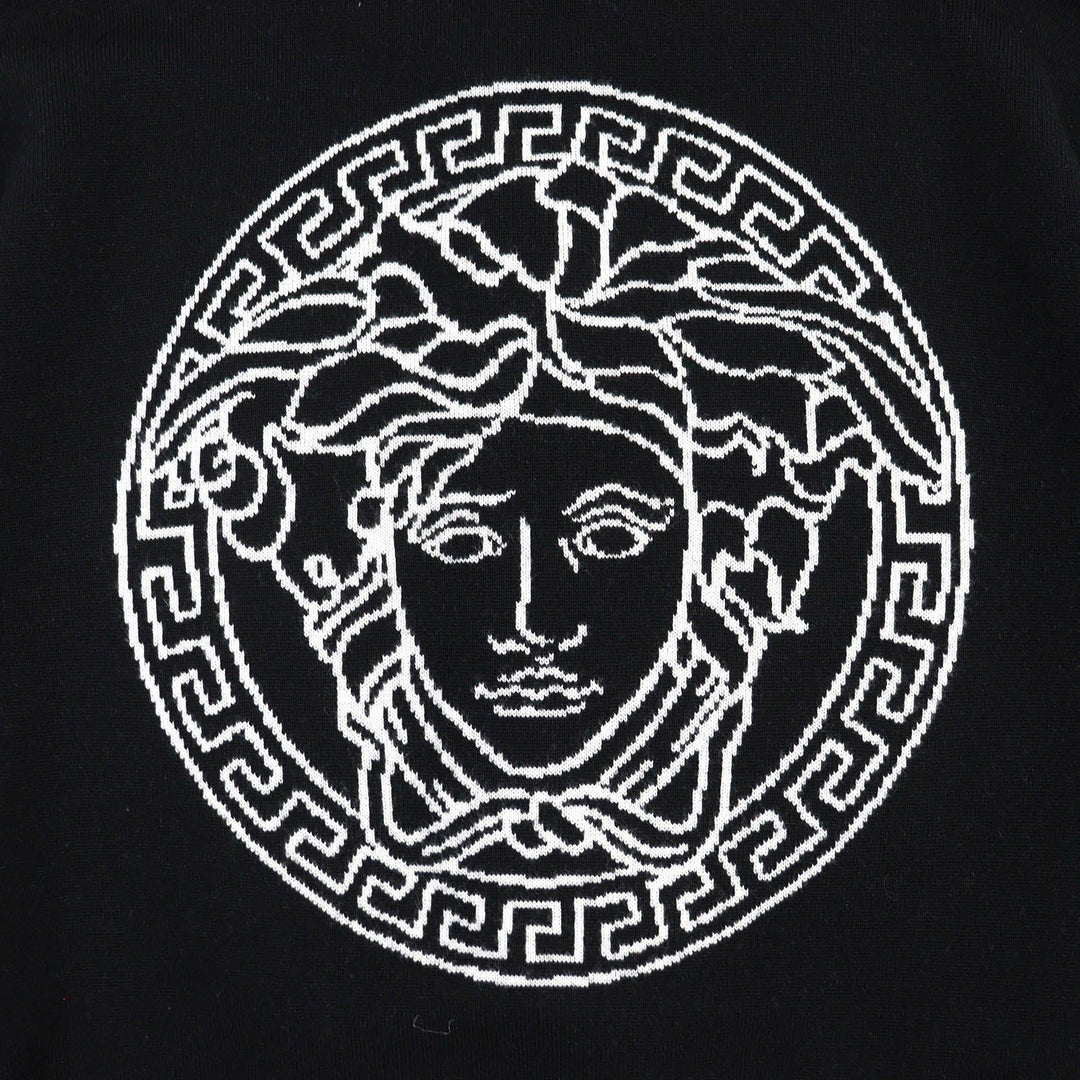 VERSACE Jacket 1002720 Main: 96% wool, 3% nylon, 1% polyurethane Black White mens 48 Used Authentic