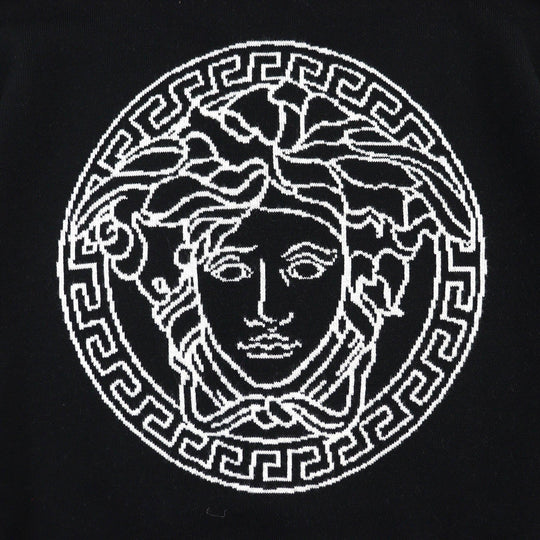 VERSACE Jacket 1002720 Main: 96% wool, 3% nylon, 1% polyurethane Black White mens 48 Used Authentic