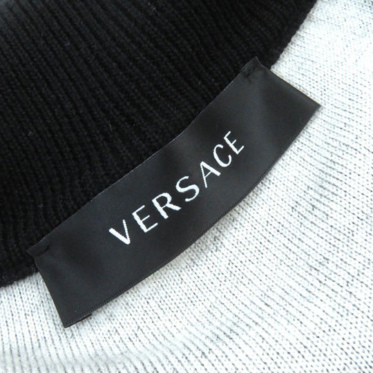 VERSACE Jacket 1002720 Main: 96% wool, 3% nylon, 1% polyurethane Black White mens 48 Used Authentic