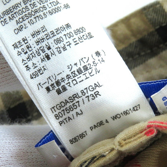 BURBERRY hat 8075657 Main: 100% cotton Beige type mens M Used Authentic