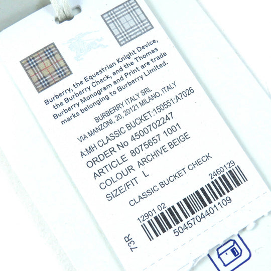 BURBERRY hat 8075657 Main: 100% cotton Beige type mens L Used Authentic