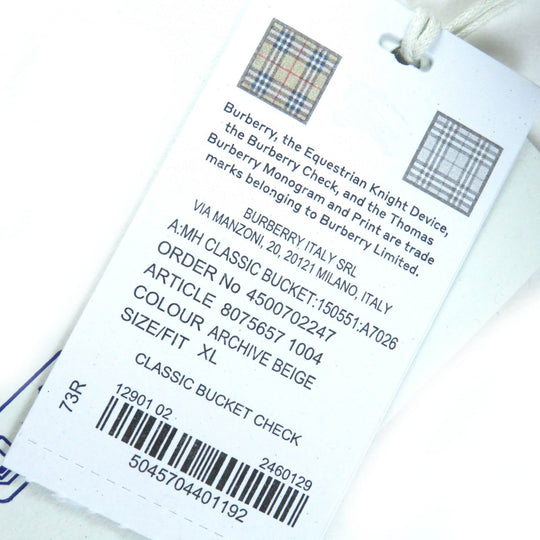 BURBERRY hat 8075657 Main: 100% cotton Beige type mens XL Used Authentic