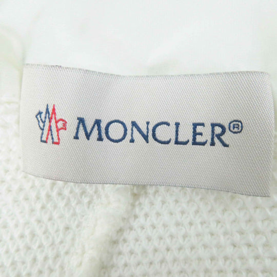 MONCLER Hoodie Outer: 92% cotton, Outer: 8% nylon, Part: 100% nylon, Part: 92% cotton, Part: 8% nylon white ZIP UP HOODIE Women XS Used Authentic