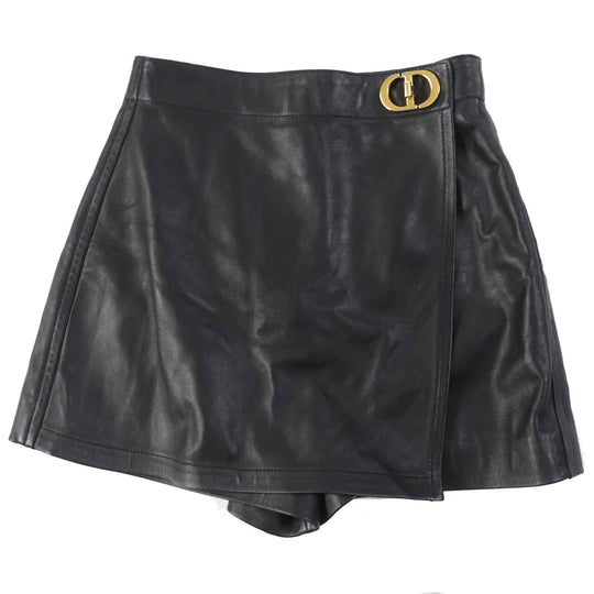Christian Dior Shorts 045P45AL015 Outer: 100% lamb leather, lining: 100% silk black Women 38 Used Authentic