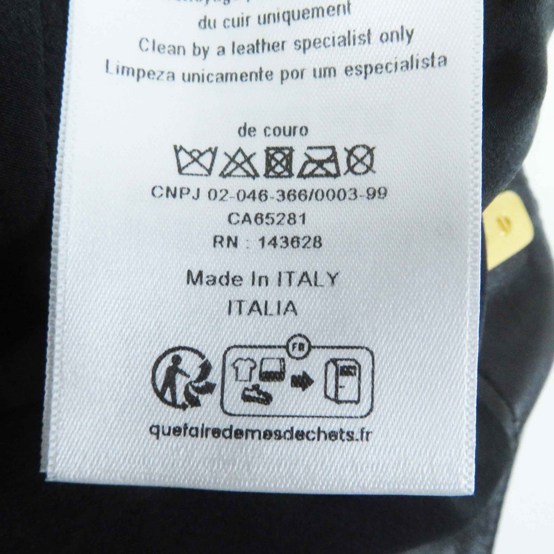 Christian Dior Shorts 045P45AL015 Outer: 100% lamb leather, lining: 100% silk black Women 38 Used Authentic