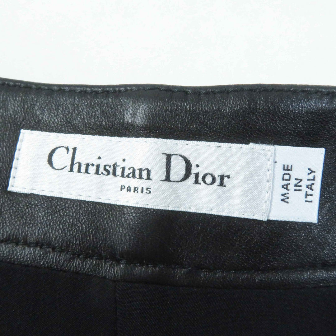 Christian Dior Shorts 045P45AL015 Outer: 100% lamb leather, lining: 100% silk black Women 38 Used Authentic