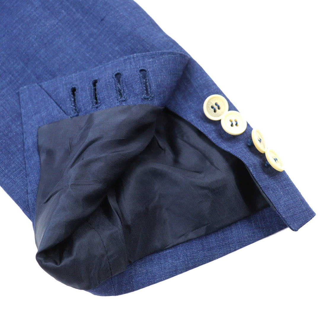 Loro Piana tailored jacket FAE3817 Main: 100% linen, sleeve lining: 100% cupra Navy blue mens 50 Used Authentic