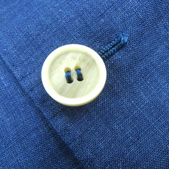 Loro Piana tailored jacket FAE3817 Main: 100% linen, sleeve lining: 100% cupra Navy blue mens 50 Used Authentic