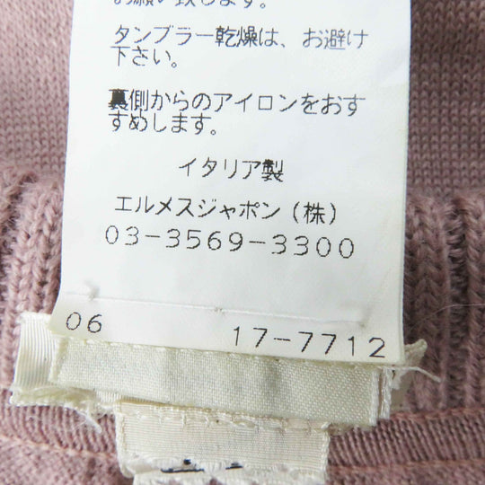 HERMES one piece Main: 100% silk, Main: 100% alpaca pink JUNGLE LOVE Women 36 Used Authentic
