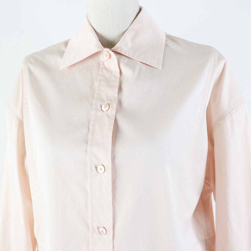 HERMES Long sleeve shirt 2E0609D4 Main: 100% cotton, Part: 100% polyester Light pink Women 36 Used Authentic