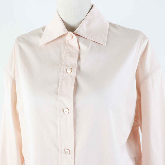 HERMES Long sleeve shirt 2E0609D4 Main: 100% cotton, Part: 100% polyester Light pink Women 36 Used Authentic