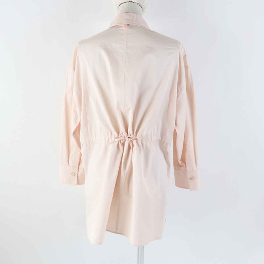 HERMES Long sleeve shirt 2E0609D4 Main: 100% cotton, Part: 100% polyester Light pink Women 36 Used Authentic
